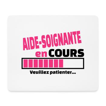 aide-soignante en cours - Tapis de souris (format paysage) - blanc - Devant
