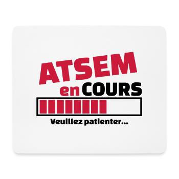 atsem en cours - Tapis de souris (format paysage) - blanc - Devant