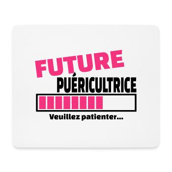 future puéricultrice - Tapis de souris (format paysage) - blanc - Devant