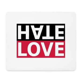 Haine Love Hate Déclaration d'amour - Tapis de souris (format paysage) - blanc - Devant