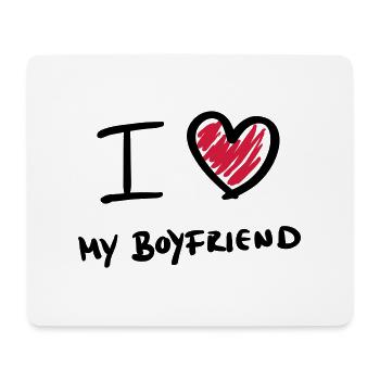 i_love_my_boyfriend_f2 - Mouse Pad (horizontal) - white - Front