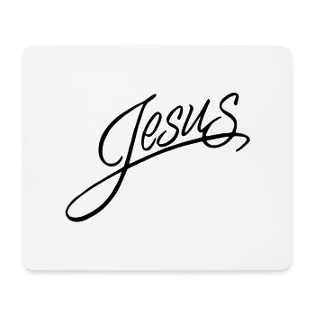 Jesus - Mousepad (Querformat) - Weiß - Vorne