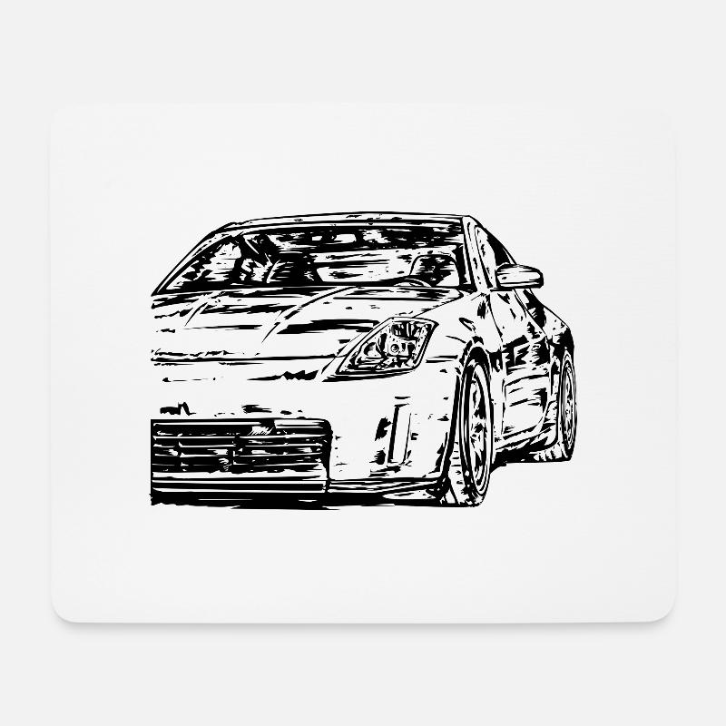 350Z Dirty - Mousepad (Querformat) - Weiß