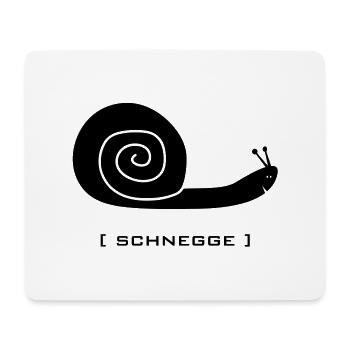 schnegge snail reptile snail darling sweetheart - Mouse Pad (horizontal) - white - Front