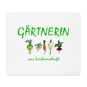 Gärtnerin aus Leidenschaft - Mousepad (Querformat) - Weiß - Vorne
