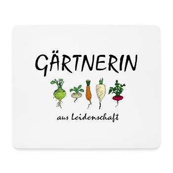 Gärtnerin aus Leidenschaft - Mousepad (Querformat) - Weiß - Vorne