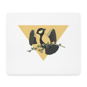 mésange - Tapis de souris (format paysage) - blanc - Devant