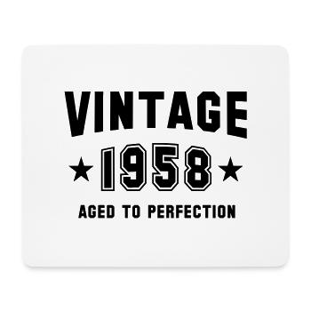 VINTAGE 1958 - Birthday - Aged To Perfection - Mouse Pad (horizontal) - white - Front