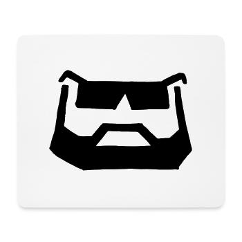 bart brille - Mousepad (Querformat) - Weiß - Vorne