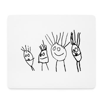 Olce family drawing - Mouse Pad (horizontal) - white - Front