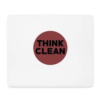 THINK CLEAN - Mousepad (Querformat) - Weiß - Vorne