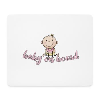 pregnant baby child born birth gift idea - Mouse Pad (horizontal) - white - Front
