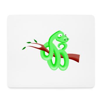 Schlangen Comic Kinder Geschenk Niedlich Python - Mousepad (Querformat) - Weiß - Vorne