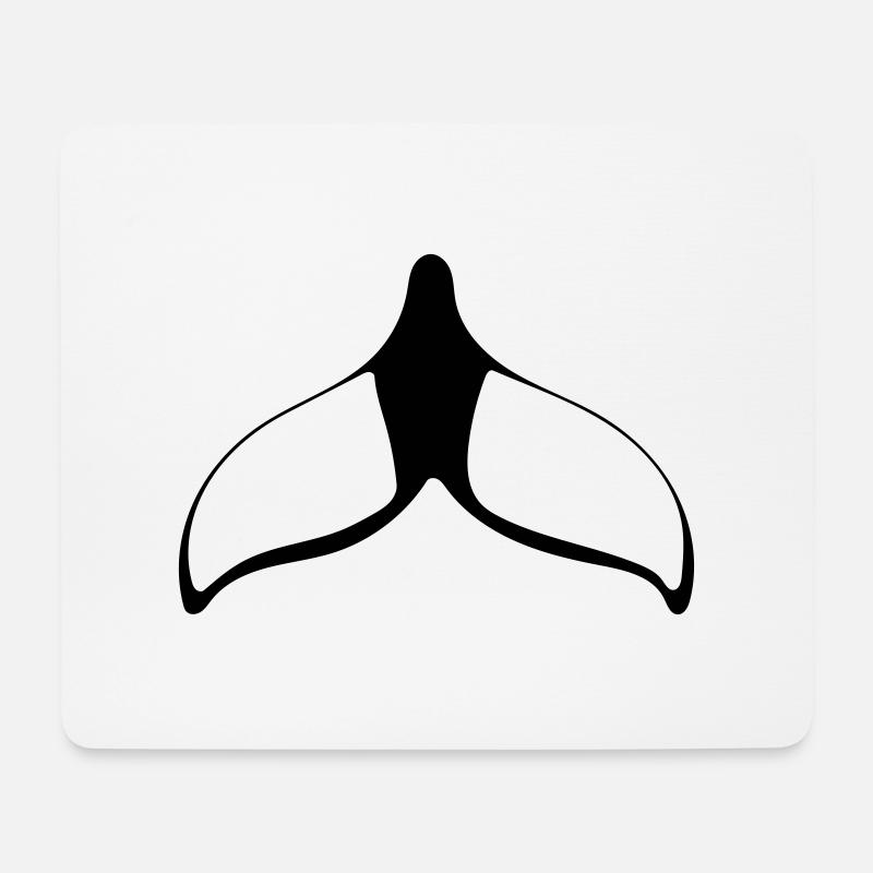 Flosse - Mousepad (Querformat) - Weiß
