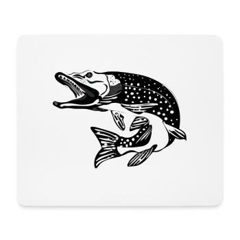 Hecht-Hecht - Mousepad (Querformat) - Weiß - Vorne