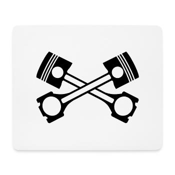 pistons - Mouse Pad (horizontal) - white - Front