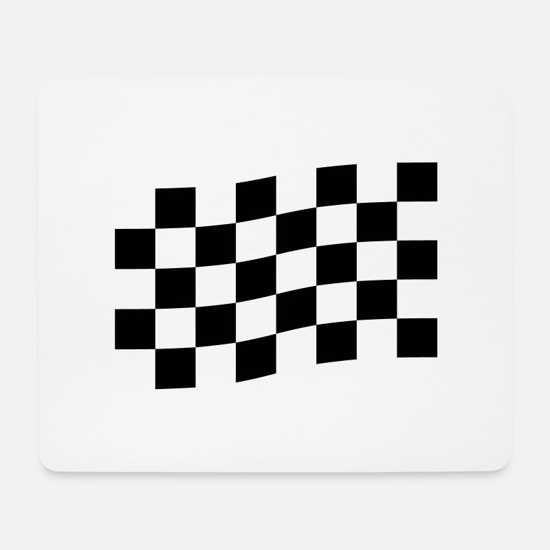 Zielflagge - Mousepad (Querformat) - Weiß