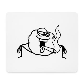 stoned kiffen stony hemp weed smoking joi - Mouse Pad (horizontal) - white - Front