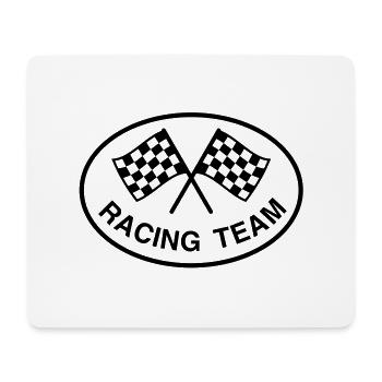 Racing Team, monochrome - Tapis de souris (format paysage) - blanc - Devant