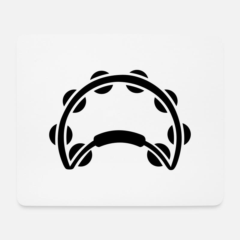 Tambourin - Tapis de souris (format paysage) - blanc