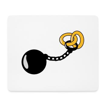 Wedding Rings - Mouse Pad (horizontal) - white - Front