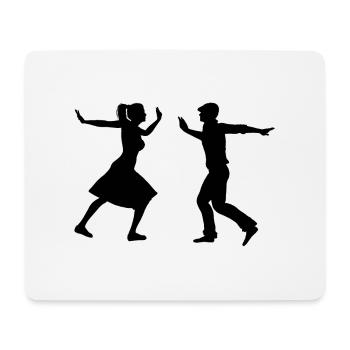 Lindy Hop Swing Dancing Gift Dance Shag Boogie - Mouse Pad (horizontal) - white - Front