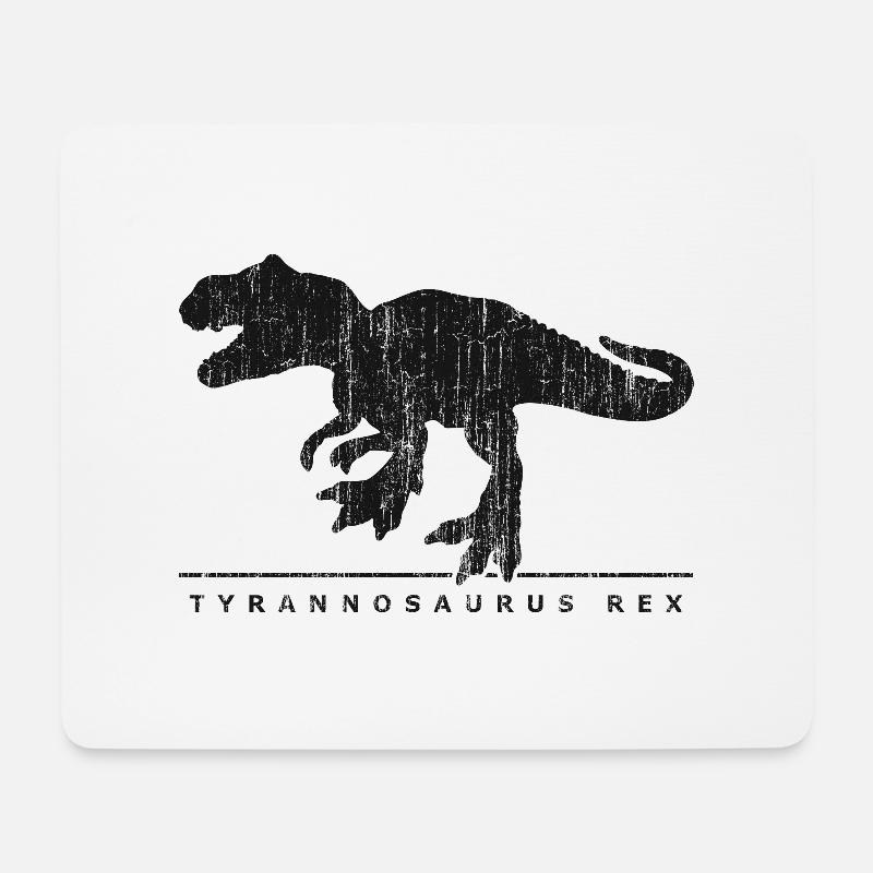 Dinosaurier: T-Rex (in die Jahre gekommen) - Mousepad (Querformat) - Weiß