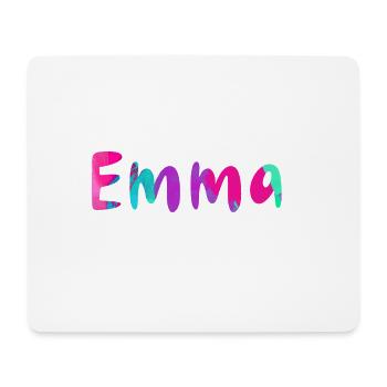 emma name colorful - Mouse Pad (horizontal) - white - Front
