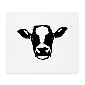 cow head - Mouse Pad (horizontal) - white - Front