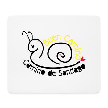 Camino de Santiago snail - Mouse Pad (horizontal) - white - Front
