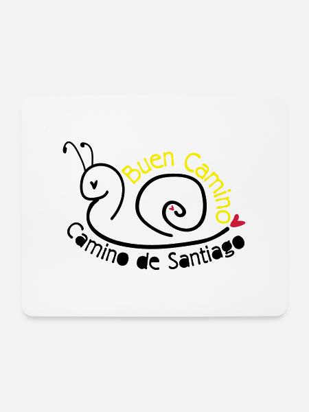 Camino de Santiago Schnecke - Mousepad (Querformat) - Weiß