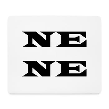 Ne Ne Schriftzug schwarz - Mousepad (Querformat) - Weiß - Vorne