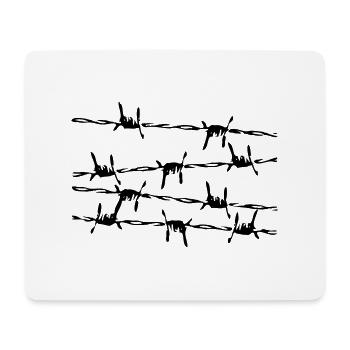 Barbed wire series - Mouse Pad (horizontal) - white - Front