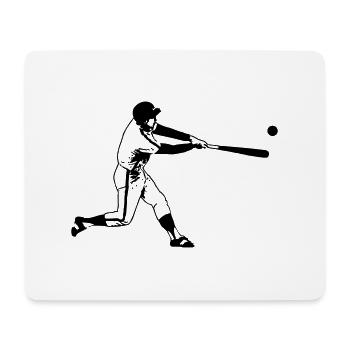 baseballer - Tapis de souris (format paysage) - blanc - Devant