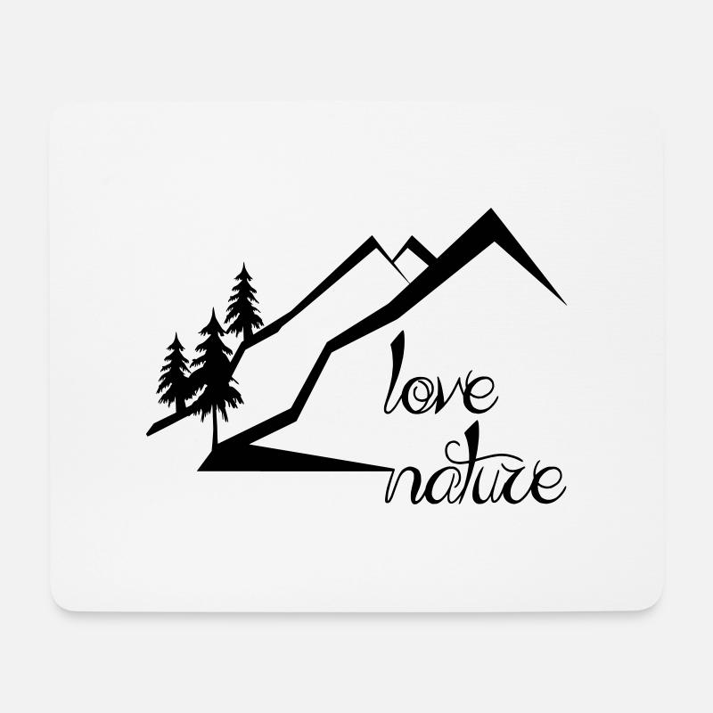 Berge - Mousepad (Querformat) - Weiß