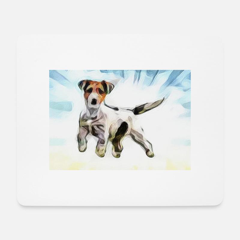 Hund, Dog, Terrier - Mousepad (Querformat) - Weiß