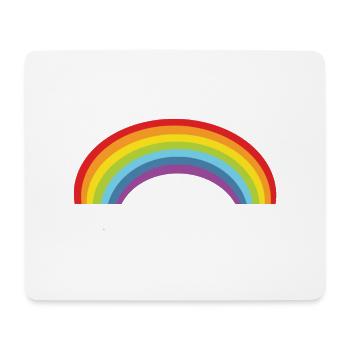 Regenbogen cool lgbt gay homo retro - Mousepad (Querformat) - Weiß - Vorne