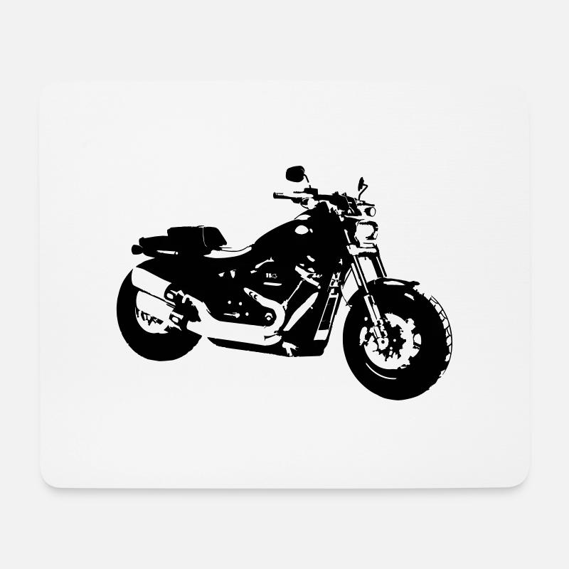 Davidson Fatbob 114 - Mousepad (Querformat) - Weiß