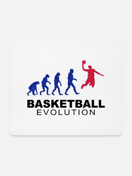 Basketball evolution - Mousepad (Querformat) - Weiß