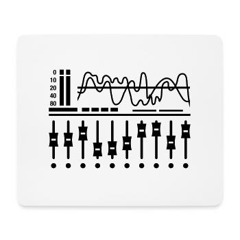 mixing_table - Mousepad (Querformat) - Weiß - Vorne