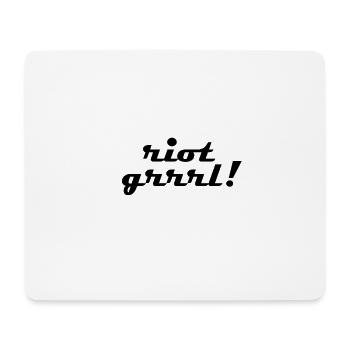 riot grrrl - Mouse Pad (horizontal) - white - Front
