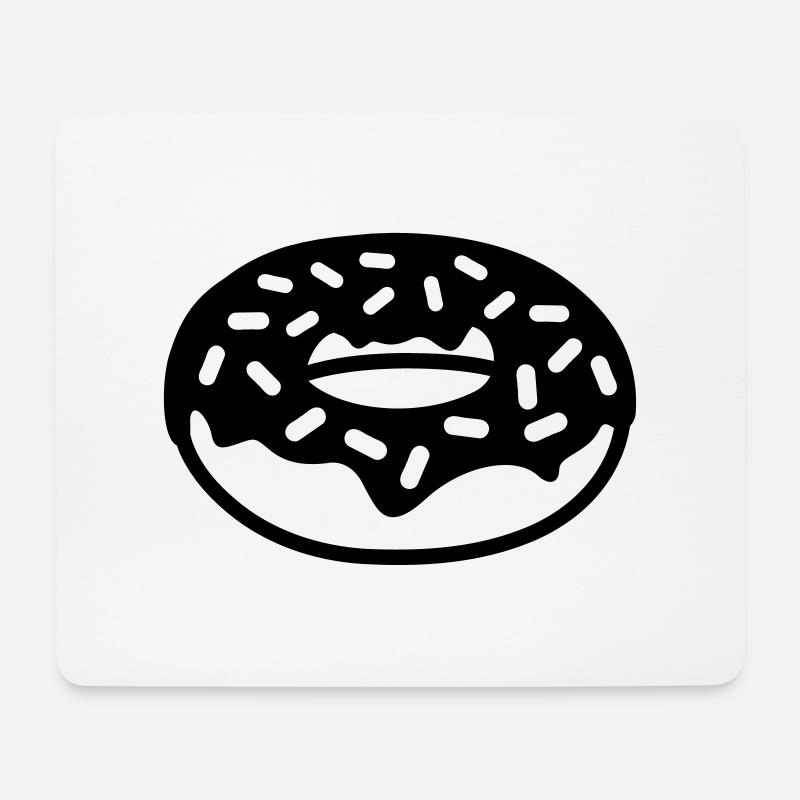 Donut - Mousepad (Querformat) - Weiß