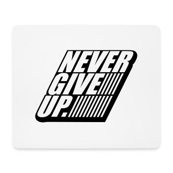 logo 3d stripe design never give up never aufg - Mouse Pad (horizontal) - white - Front