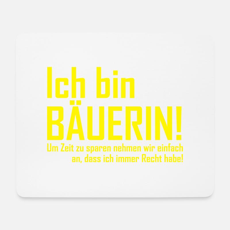 ich bin bäuerin - Mousepad (Querformat) - Weiß