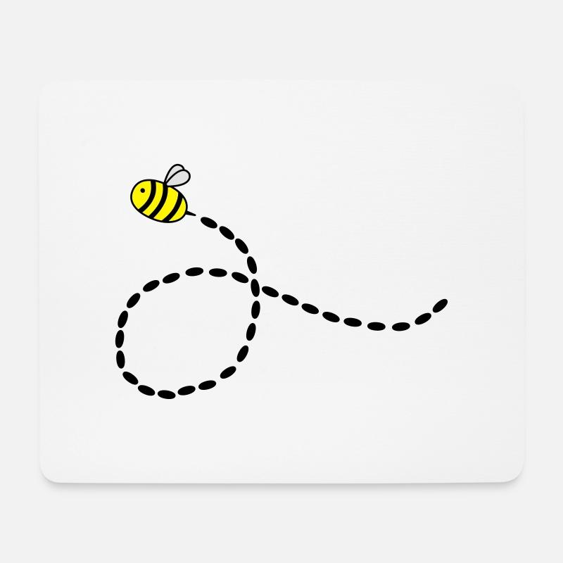 biene - Mousepad (Querformat) - Weiß