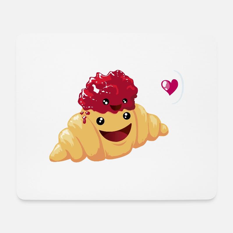 Croissant & Marmelade - Mouse Pad (horizontal) - white