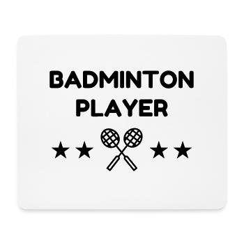 Badminton / Badminton Player / Birdie / Sport - Mouse Pad (horizontal) - white - Front