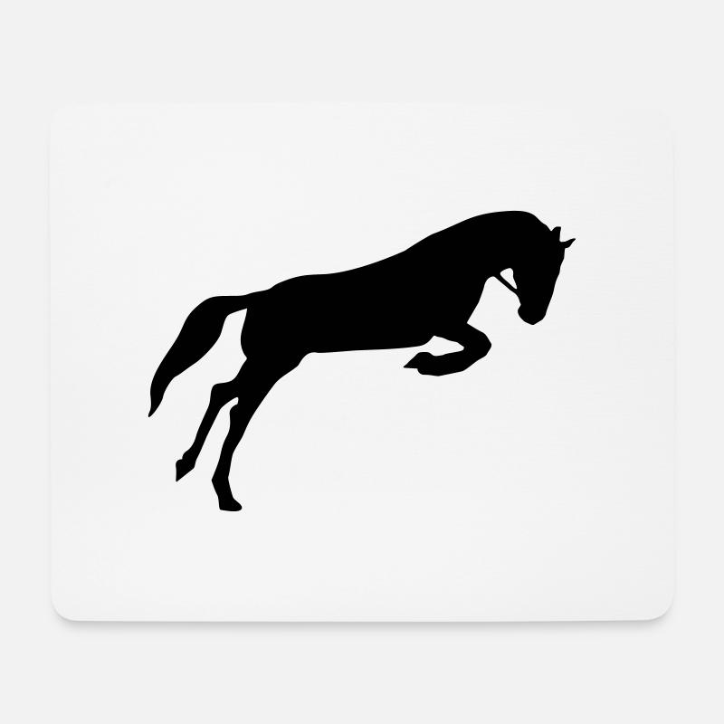 Pferd - Mousepad (Querformat) - Weiß