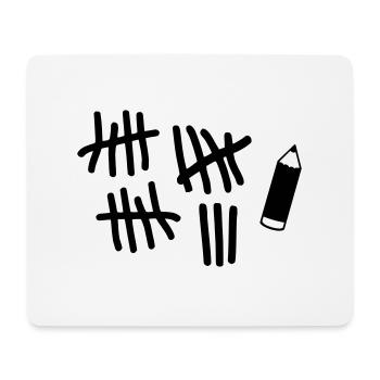Striche - Stift - Mousepad (Querformat) - Weiß - Vorne