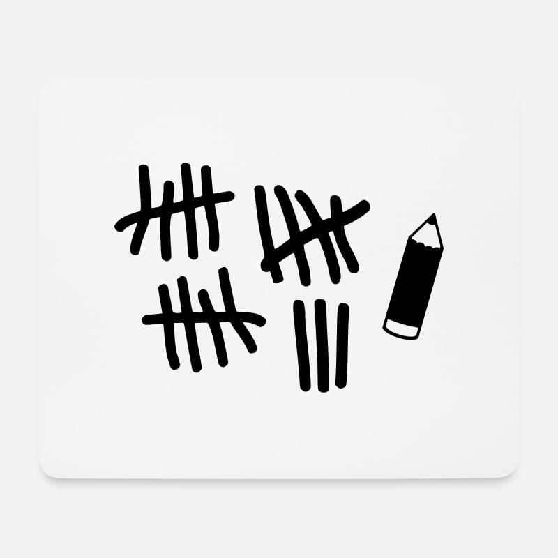 Striche - Stift - Mousepad (Querformat) - Weiß